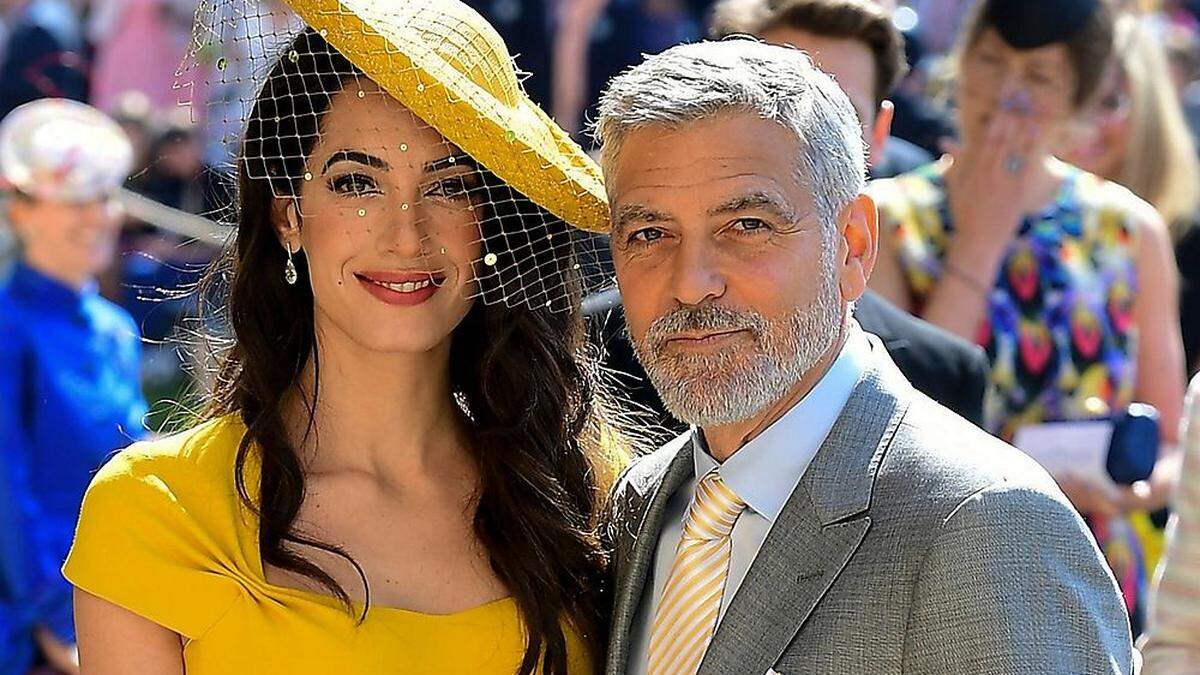 George und Amal Clooney, hier auf der Hochzeit von Prinz Harry und Meghan Markle