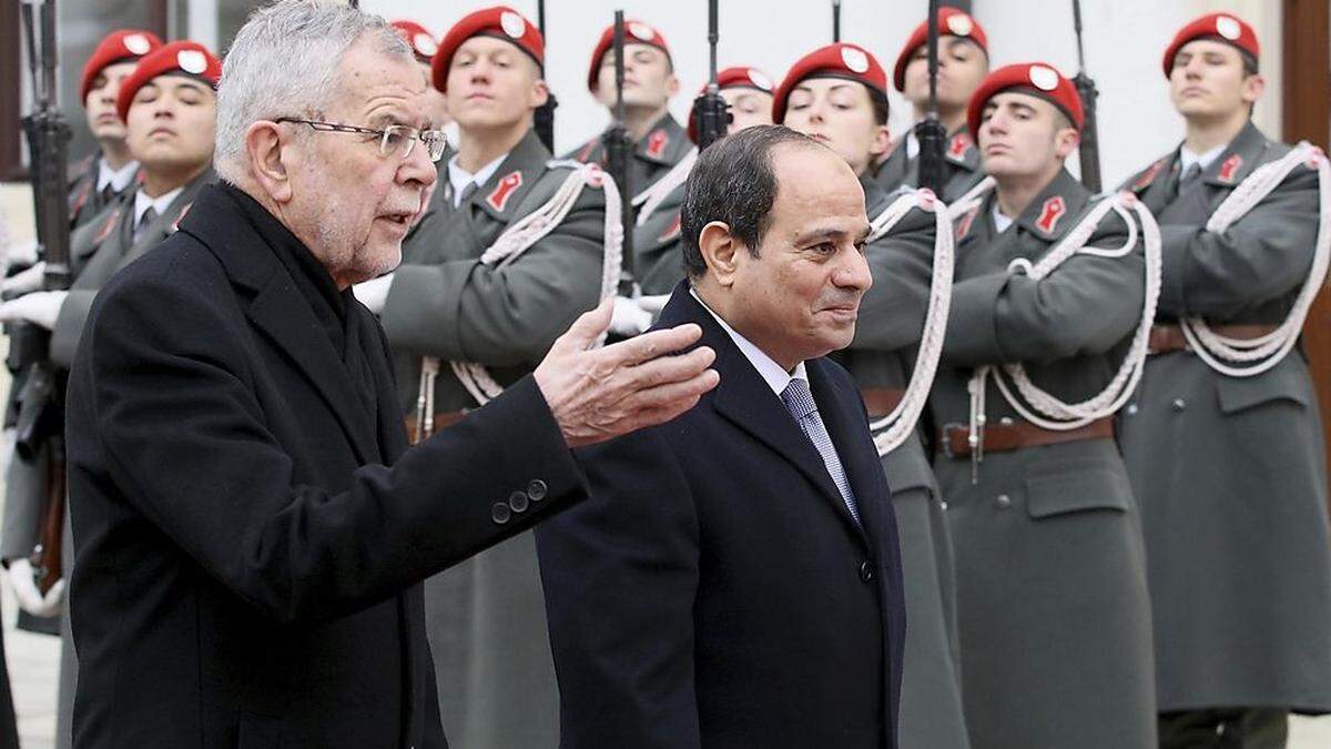 Bundespräsident Alexander Van der Bellen empfing Präsident Abdel Fattah al-Sisi 
