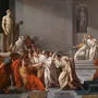 44 v. Chr. kam es zur Verschwörung römischer Senatoren gegen den Diktator auf Lebenszeit, Gaius Julius Caesar. Gemälde von Vincenzo Camuccini 1798