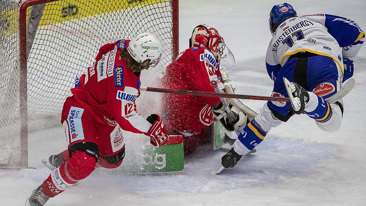 Maier (links) hat sich beim KAC festgesetzt, Krastenbergs (rechts) und Dahm werden ihre Teams zu den Olympischen Spielen verlassen