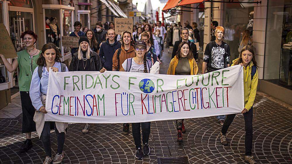 Demo Fridays For Future Klima Zukunft Klagenfurt September 2021