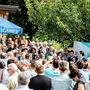 Der Andrang beim Kurz-Besuch in St. Andrä war groß