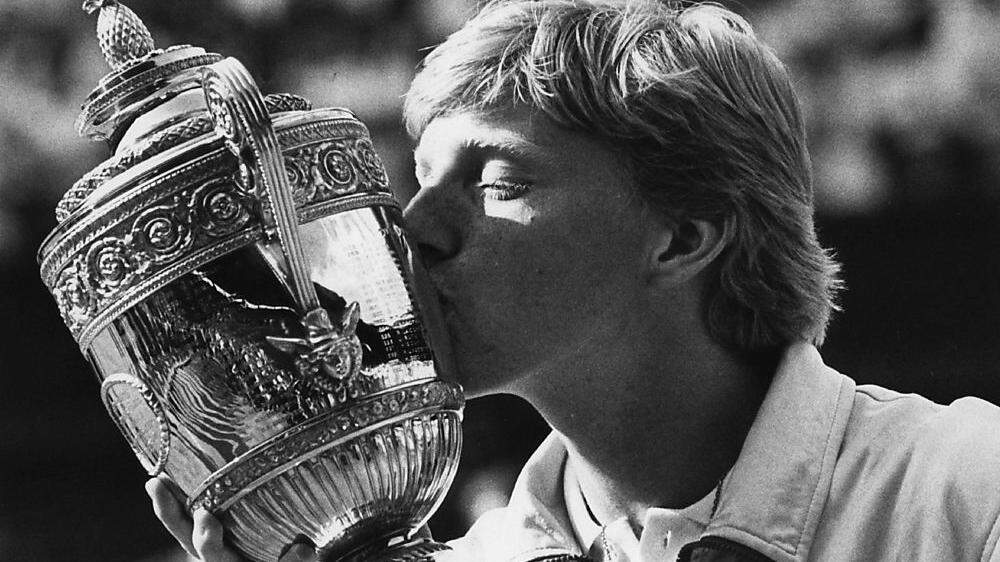 Boris Becker im Jagr 1985 bei seinem Wimbledon-Sieg