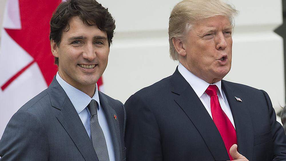 Archivfoto von Kanadas Premier Trudeau und US-Präsident Trump