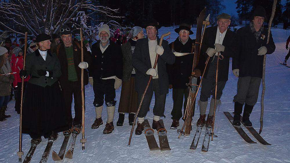 Im Rahmen des Festaktes fand auf der Petzen auch ein Nostalgie-Skifahren statt