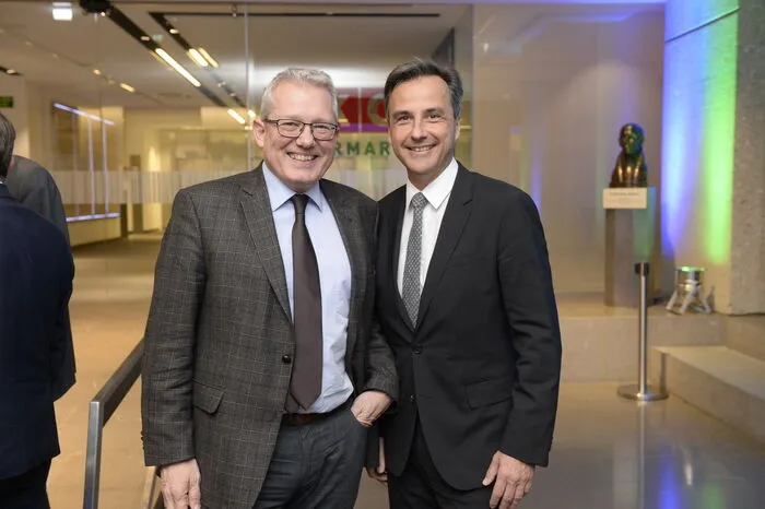 Thomas Spann (Geschäftsführer Kleine Zeitung) mit dem Grazer Bürgermeister Siegfried Nagl