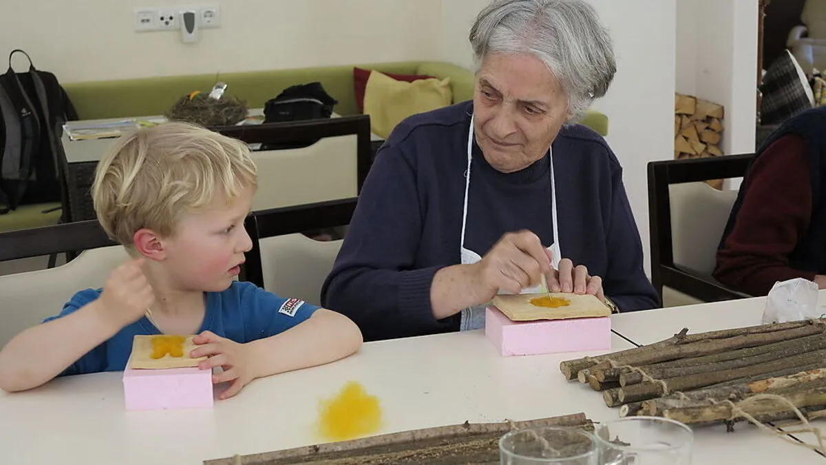 Der vierjährige Ben war zu Gast in der Sprengelstube Abfaltersbach