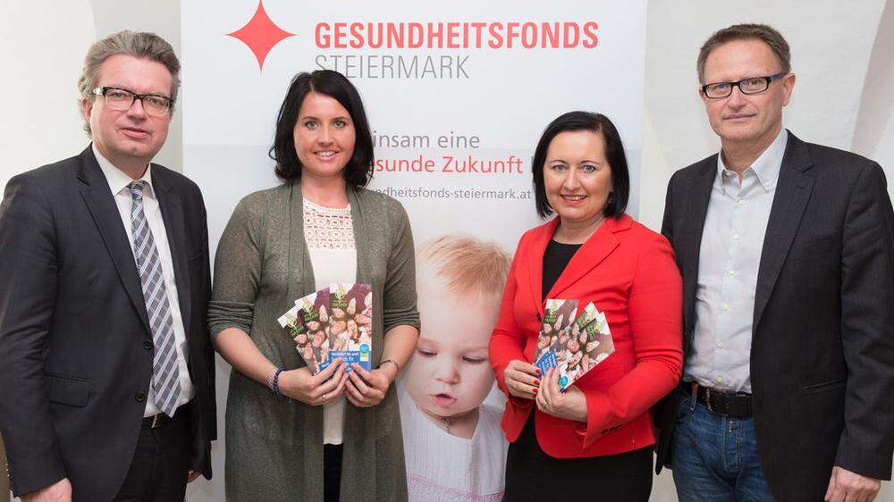 Gesundheitslandesrat Christopher Drexler, Projektleiterin Petra Radkohl, Präsidentin Elisabeth Meixner und Obmann Günter Klug