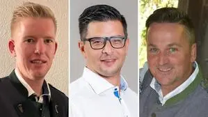 Die drei Spitzenkandidaten Alexander Feiel, Rene Spreitzer und Patrick Weilharter