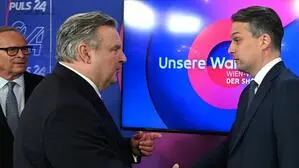 Keine Partner: Bürgermeister Michael Ludwig (SPÖ) und Dominik Nepp (FPÖ) am Wahlabend