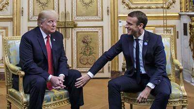 Trump in Paris mit Macron zusammengetroffen