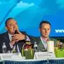 Mario Kunasek, Mario Eustacchio, Armin Sippel am 33. FPÖ-Stadtparteitag im Brauhaus Puntigam 2019 am Podium