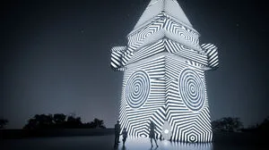 Das Grazer Kreativstudio MO:YA macht den Grazer Uhrturm mittels 3D-Mapping zur Lichtskulptur