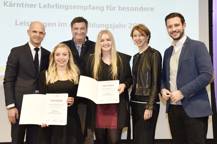 Beim Lehrlingsempfang im Konzerthaus in Klagenfurt wurden erfolgreiche junge Lehrlinge geehrt