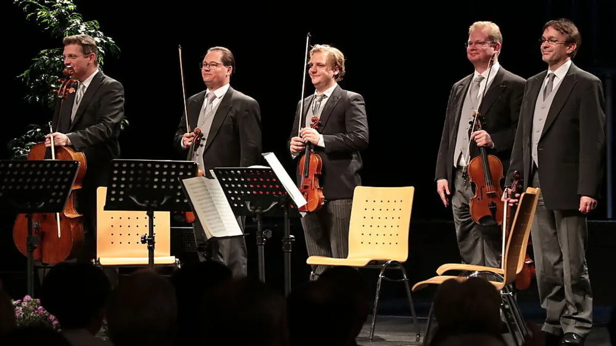Die fünf Musiker aus dem Orchester der Wiener Philharmonika. 