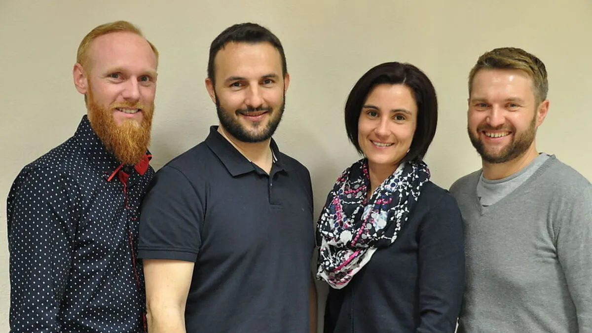 Obmann Stefan Süssenbacher, Obmann-Stv. Wilfried Schratzer, Obmann-Stv. Nicole Jantschgi, Kapellmeister Martin Kanduth (von links)