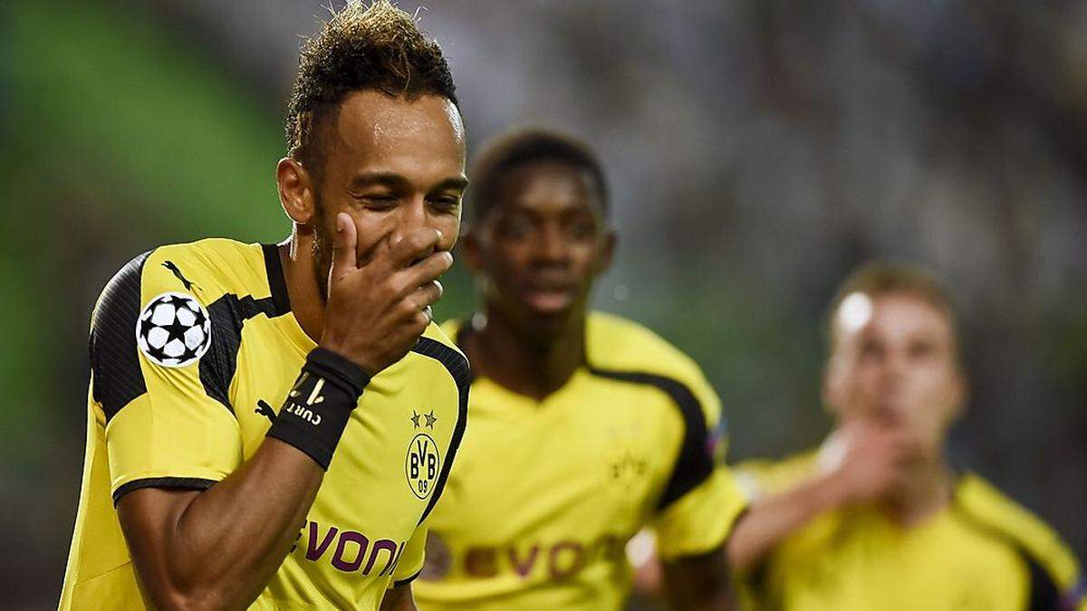 Pierre-Emerick Aubameyang konnte selbst nicht glauben, wie schnell er bei seinem Tor war