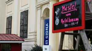 Der Firmensitz von Signa in Wien am Tag der Insolvenz