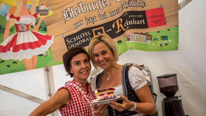 Im Schlossquadrat konnte man ausgezeichnete Torten genießen.