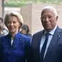 European Commission President Ursula von der Leyen  and President of the European Council Antonio Luis Santos da Costa 