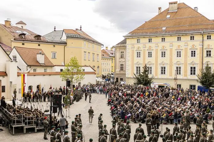 10. Oktober Feier Kranzniederlegung Kärntner Abwehrkampf Volksabstimmung Landhaushof Klagenfurt Oktober 2024