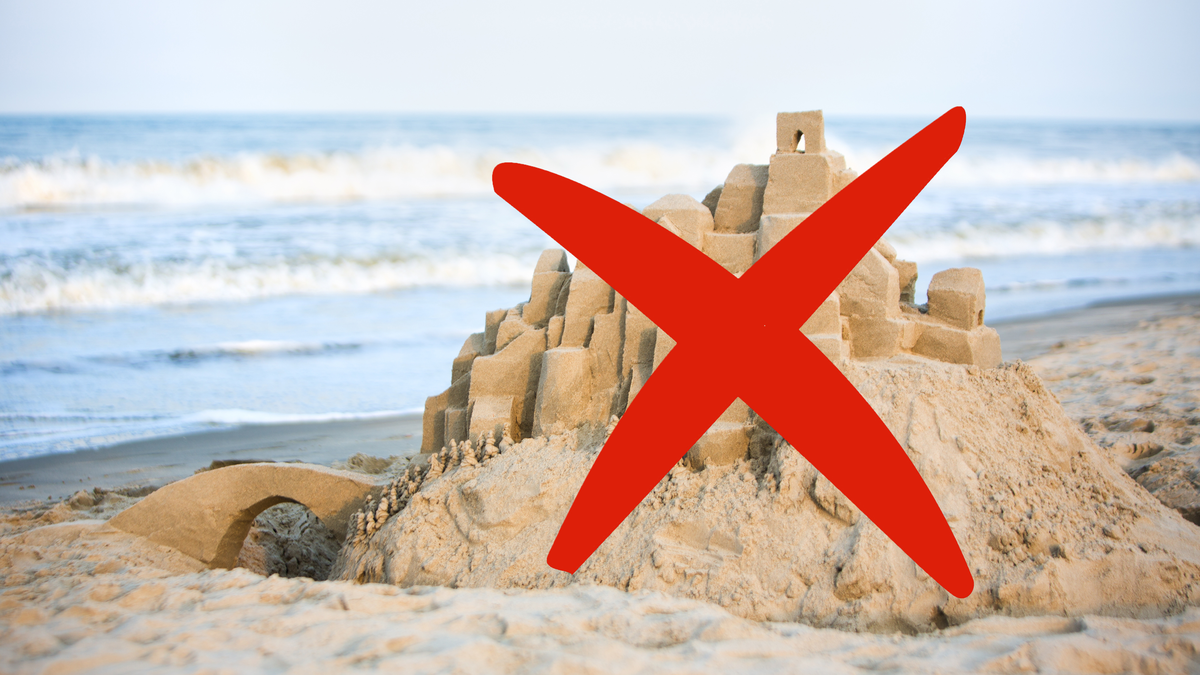 In Sylt darf man am Strand keine Sandburgen bauen