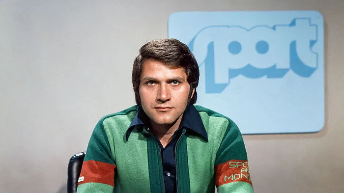 "Sport am Montag"-Moderator Sigi Bergmann 1976.