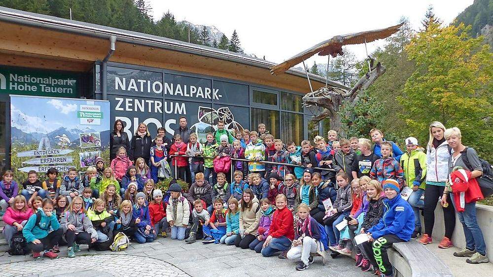 Die Mölltaler Schüler waren zu Gast im Nationalparkzentrum in Mallnitz
