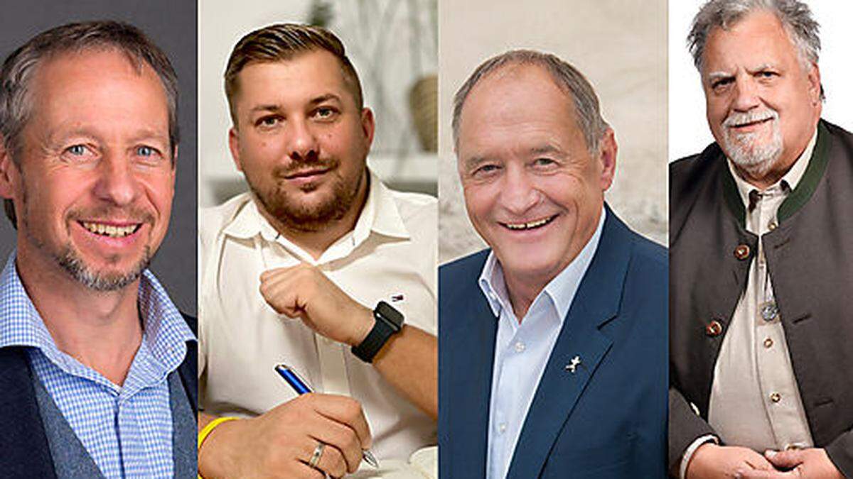 Die Spitzenkandidaten aus Friesach: (Von links) Helmut Wachernig, Michael Schabernig, Josef Kronlechner  und Erich Kejzar  