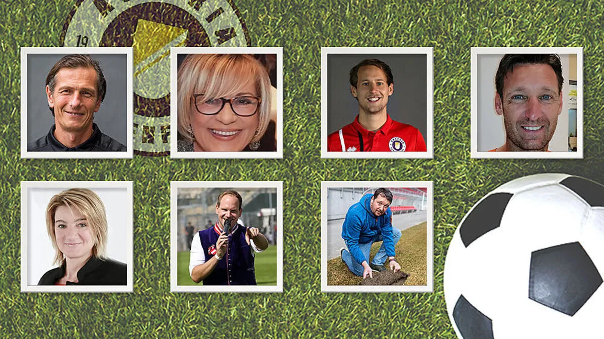 Peter Kostolansky, Johanna Kogler, Fabian Hafner, Mario Proprentner (hinten von links), Luitgard Schaub, Christian Rosenzopf und Andreas Petutschnig (vorne von links)