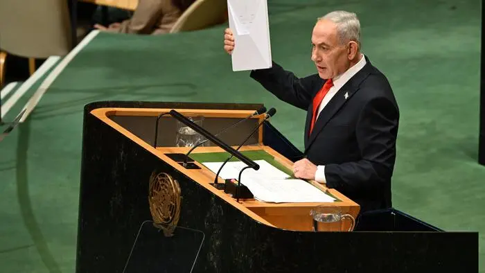 Israels Premier Benjamin Netanyahu vor der UN-Generalversammlung