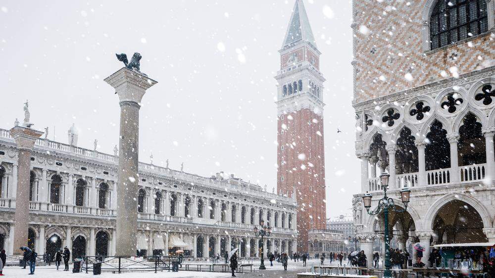 Wenn die Wetterprognose zutrifft, wird es eher weniger Schnee in Venedig zu den Feiertagen geben