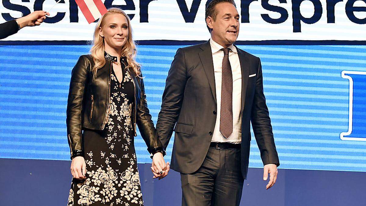 Philippa und Heinz-Christian Strache beim Neujahrstreffen der FPÖ im Jänner.