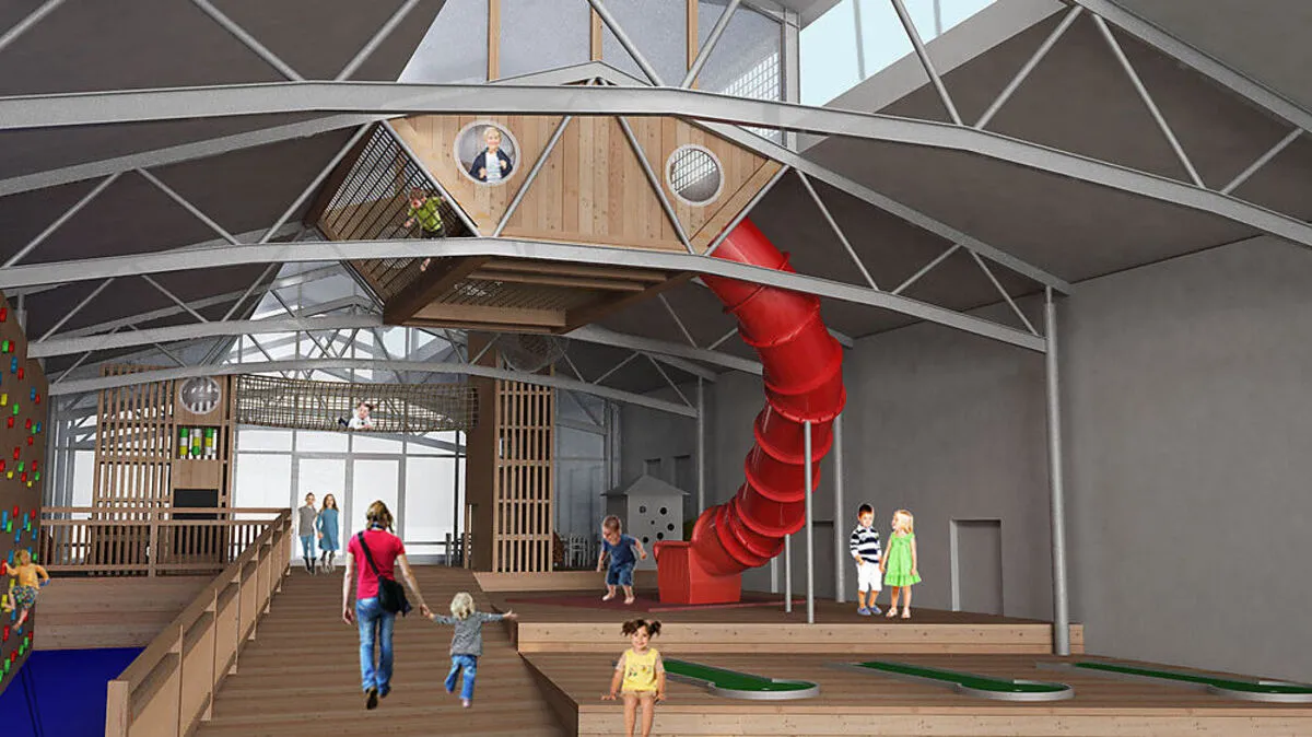 Das Jufa Gnas bekommt den größten Indoor-Holzspielplatz der Steiermark.