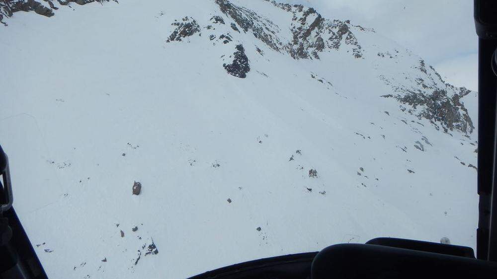 Zwei italienische Alpinisten wurden von der Lawine mitgerissen