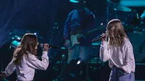 Sophia und Valentina bei ihrem großen Auftritt im Studio 