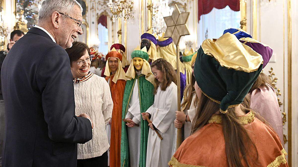 Auf Besuch bei Bundespräsident Alexander Van der Bellen und seiner Frau Doris Schmidauer in der Präsidentschaftskanzlei der Wiener Hofburg