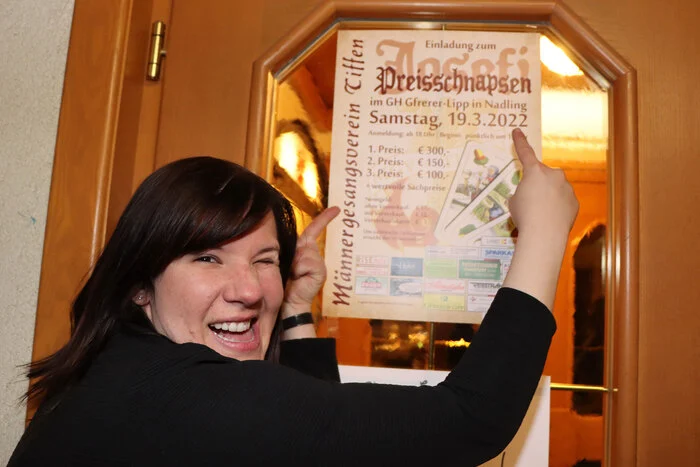 Die Wirtin Daniela Gfrerer vom Gasthaus Gfrerer-Lipp freute sich über eine tolle Veranstaltung in ihren Haus!