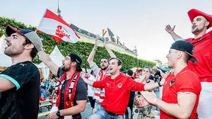 Die Public-Viewing-Zone am Neuen Platz in Klagenfurt wird am Samstag die größte des Landes