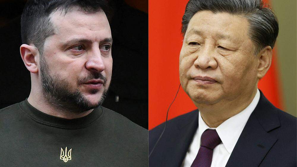 Chinas Staatschef Xi Jinping telefonierte vor wenigen Tagen mit dem ukrainischen Präsidenten Wolodymyr Selenskyj.  