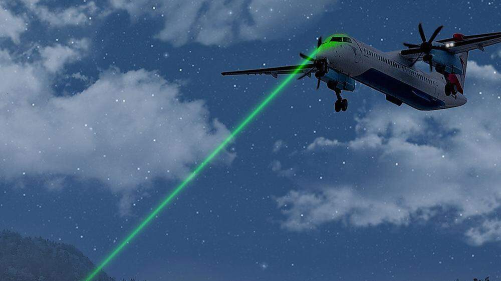 Ein Laserpointer ist eine Gefahr für den Flugverkehr. Laut Flugsicherheitsbehörde Austro Control gab es bislang pro Jahr 15 bis 20 Blend-Attacken in Österreich