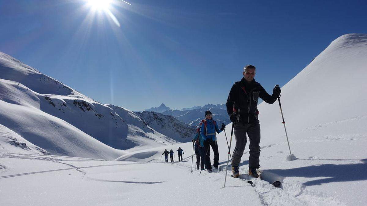 Perfekte Bedingungen auf dem Weg zum Roten Kinkele im Villgratental