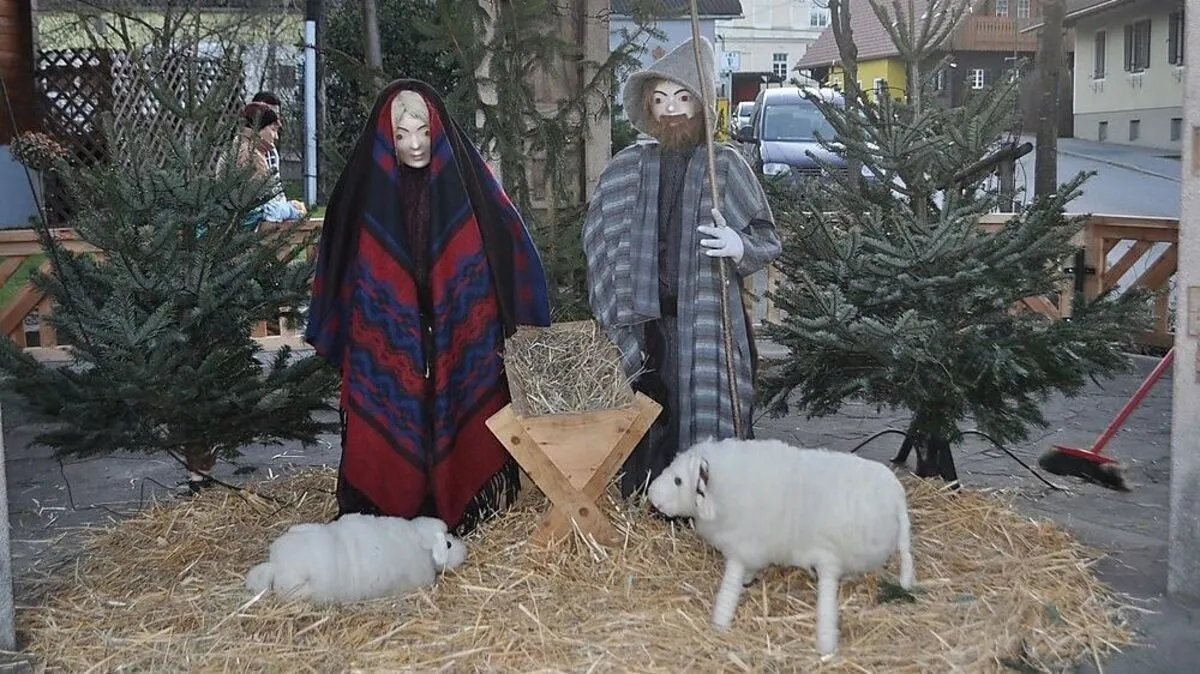 Eine der über 20 Krippen in Oberhaag