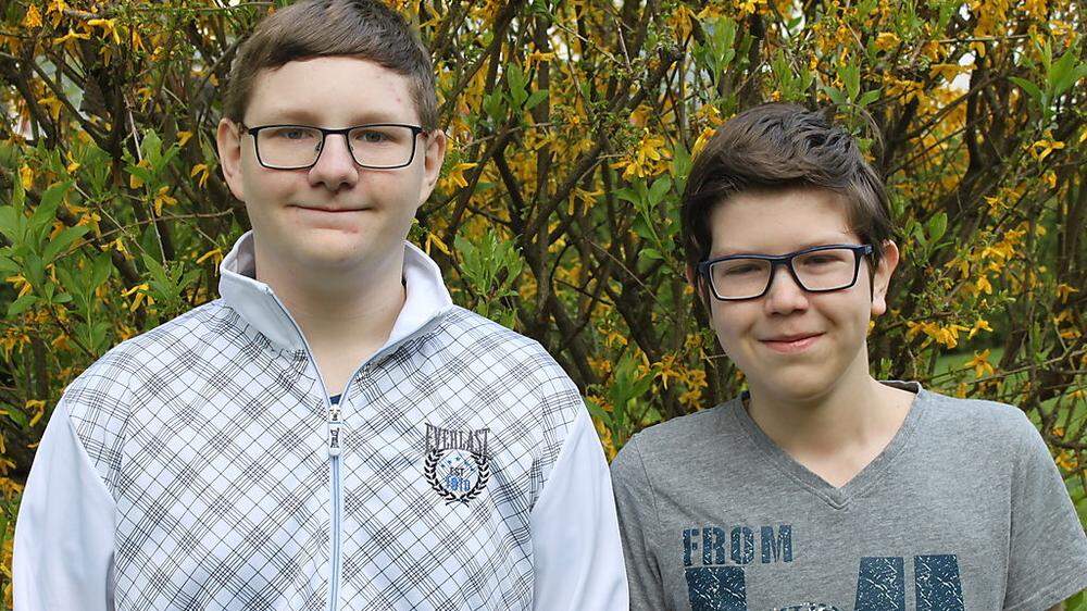 Daniel Kölber und Markus Schmücker (von links) waren die beiden erfolgreichsten Teilnehmer des BG/BRG Leoben Neu beim Känguru-Mathematikbewerb