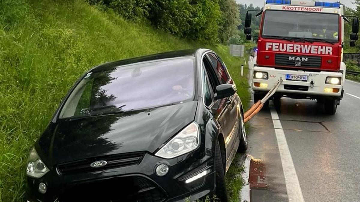 Der Wagen einer Unfallbeteiligten 