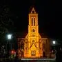 Die evangelische Kirche im Stadtpark wird in Orange strahlen