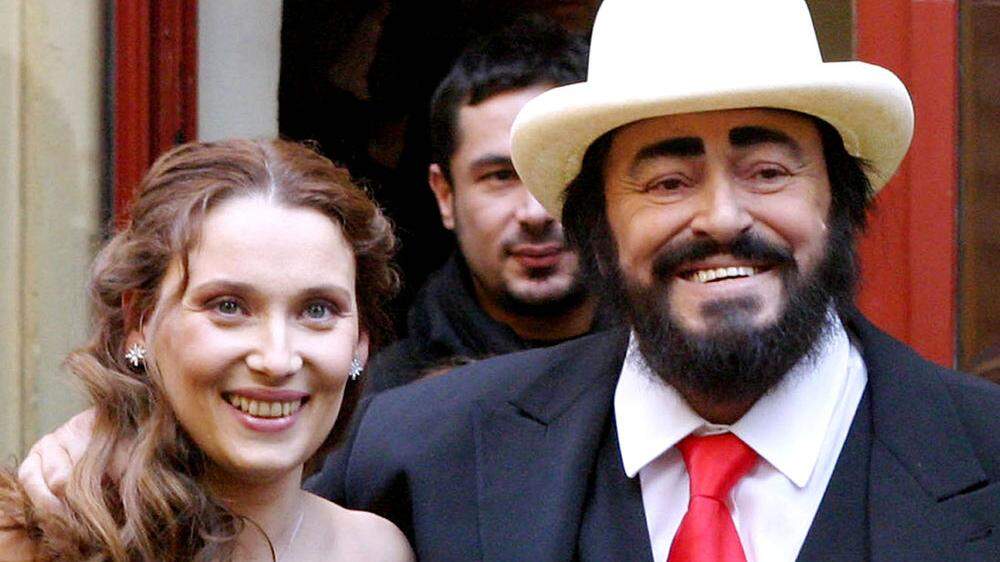 Aufnahme aus 2004: Nicoletta Mantovani, Luciano Pavarotti