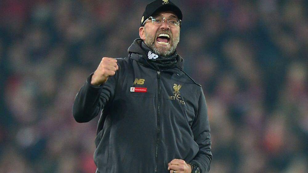 Liverpool-Trainer Jürgen Klopp hat allen grund zur Freude