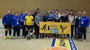 Die Schüler des Gymnasiums aus Kapfenberg drückten ihre Unterstützung für das Floorball-Team aus