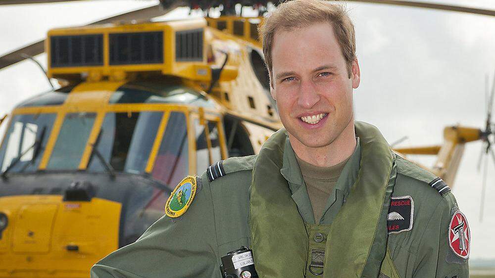 Prinz William zu Beginn seiner Tätigkeit als Rettungsflieger